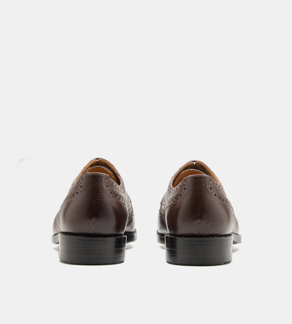 Hand-Welted Brown Wax Milled Wingtip Derby