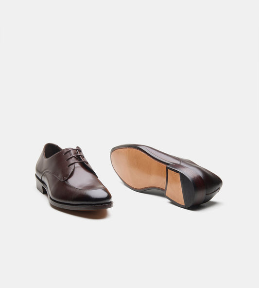 Hand-Welted Brown Apron Toe Derby