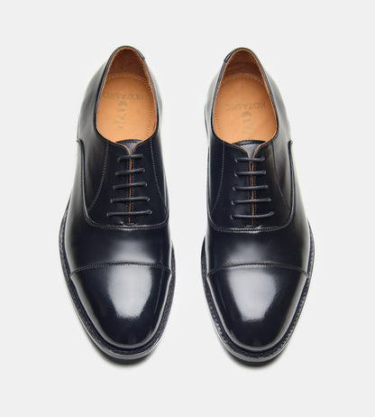 Hand-Welted Black Michigan Full Grain Captoe Oxfords
