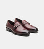 Hand-Welted Burgundy Strap Loafers