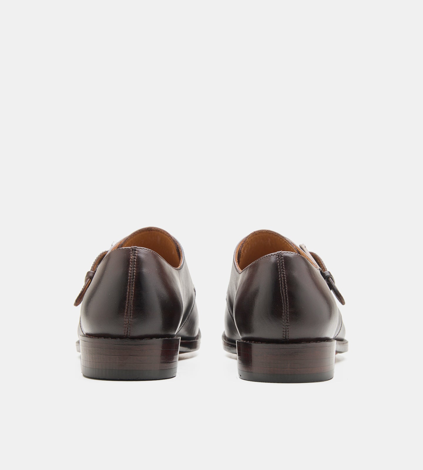 Hand-Welted Dark Brown Single Strap Monks