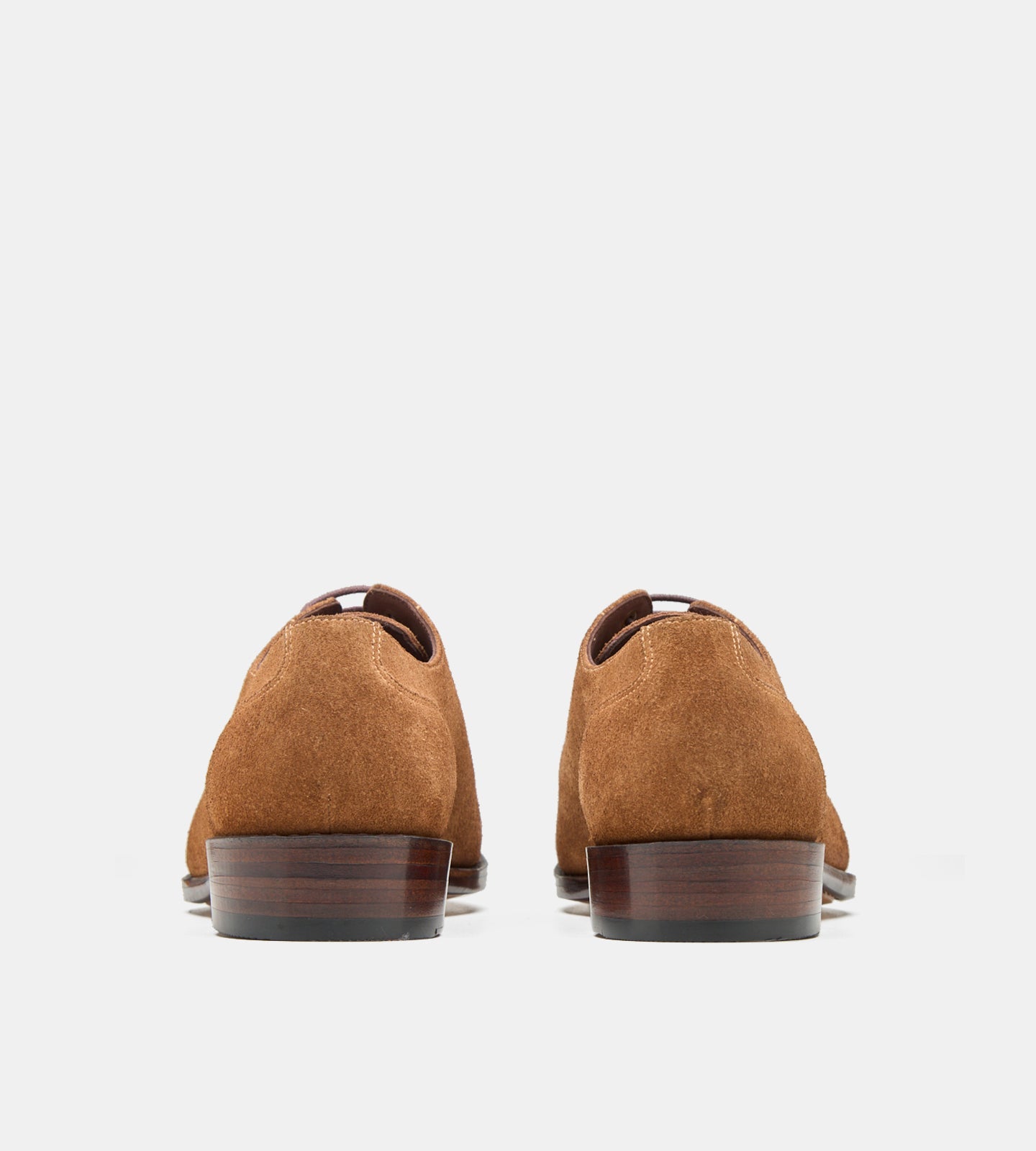 Hand-Welted Tan Suede Split Toe Derby