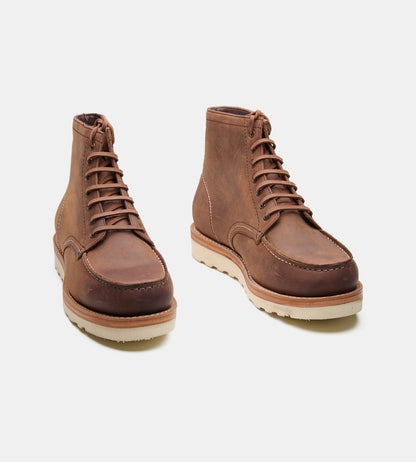 Hand-Welted Oiled Leather Moctoe Boot