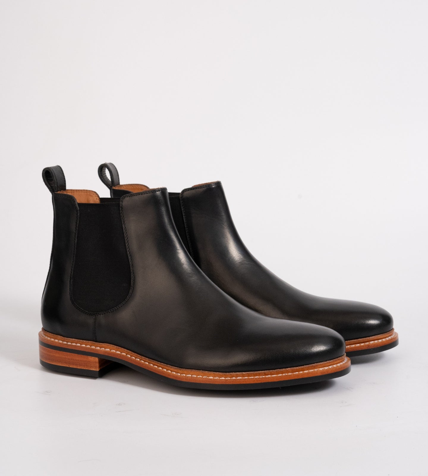 Hand-Welted Black Chelsea Boot