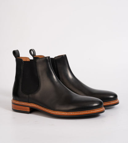 Hand-Welted Black Chelsea Boot
