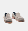 Hand-Welted Grey Suede Slip Ons