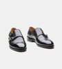 Blake Stitched Black Double Monk Strap shoe