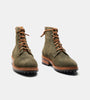 Hand Welted Olive Suede Captoe Boot