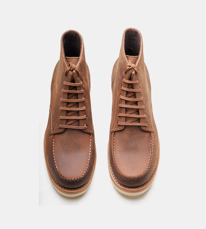 Hand-Welted Oiled Leather Moctoe Boot