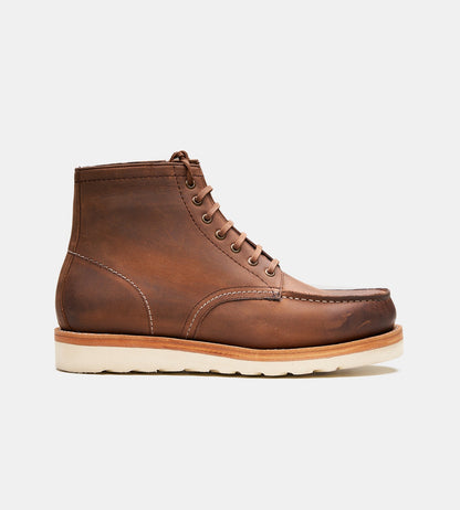Hand-Welted Oiled Leather Moctoe Boot