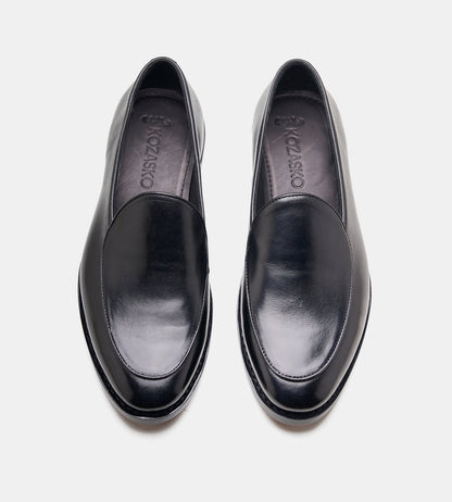 Hand-Welted Black Belgian Loafer