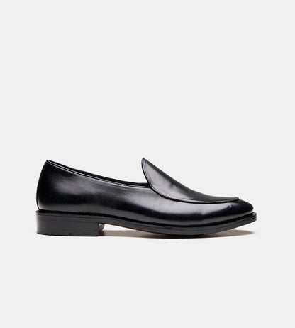 Hand-Welted Black Belgian Loafer