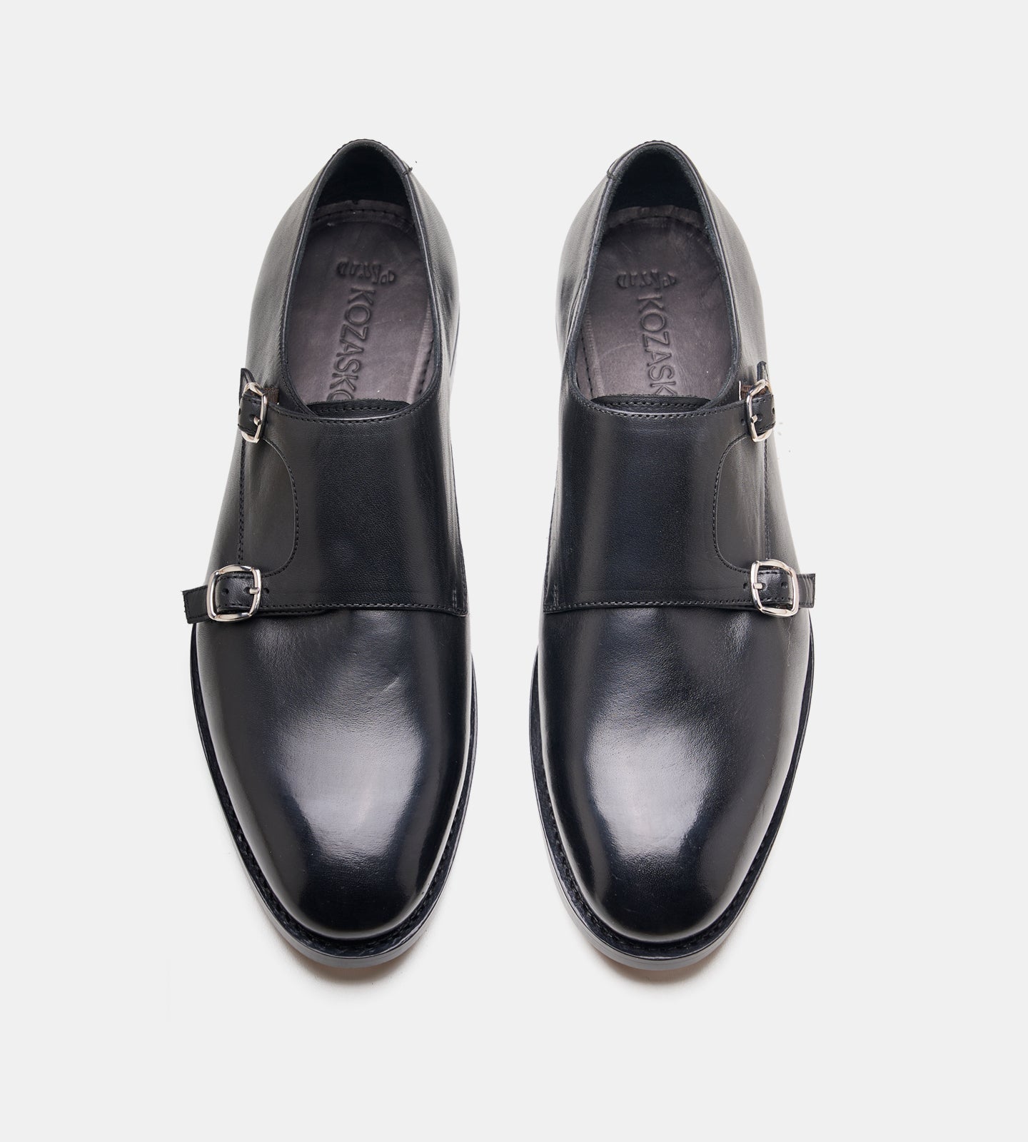 Hand-Welted Plain Toe Double Strap Monk Shoe