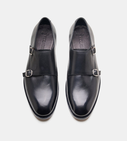 Hand-Welted Plain Toe Double Strap Monk Shoe