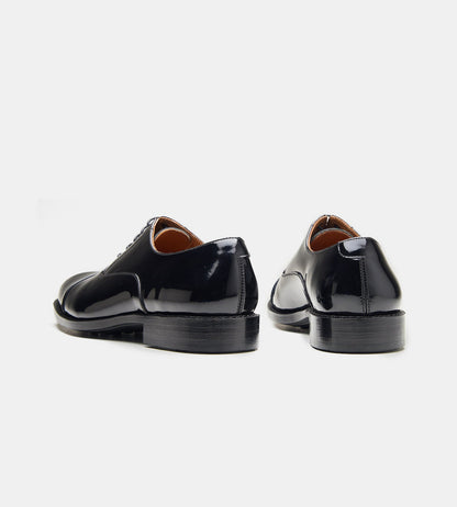 Hand-Welted Black Patent Captoe Oxfords